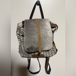 Myra Bag with Black and Cream Pattern